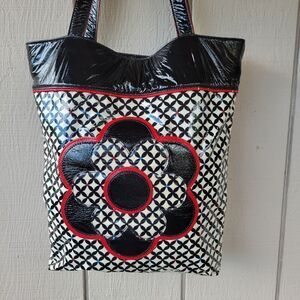 Vera Bradley large vinyl tote bag floral design